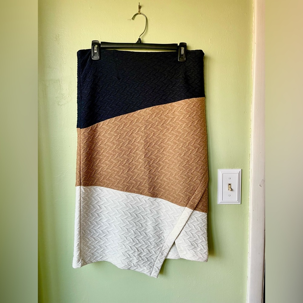 NWT Anthropologie HD in Paris Colorblocked Pencil Skirt